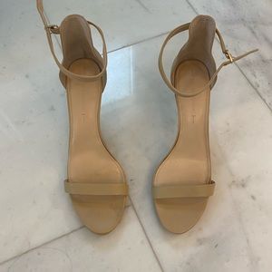 Nude,strappy heeled sandals;Banana Republic size11